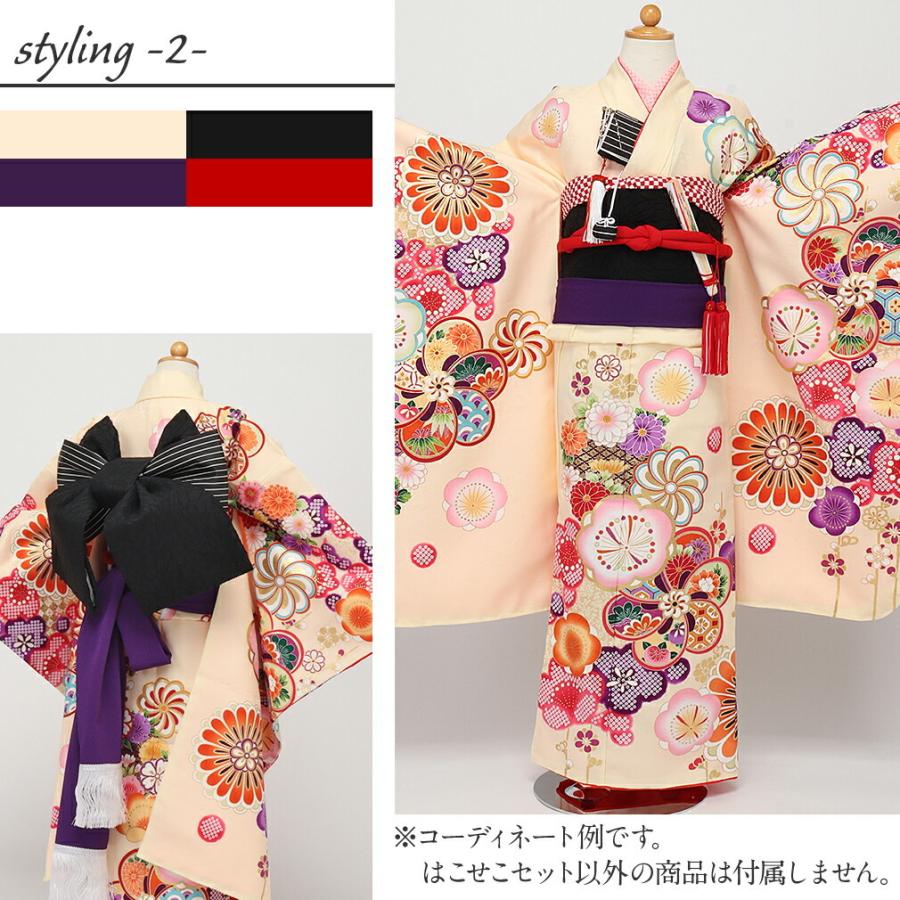 Kisste（キステ） 七五三 7歳 小物 セット 女の子 はこせこ 6点 黒