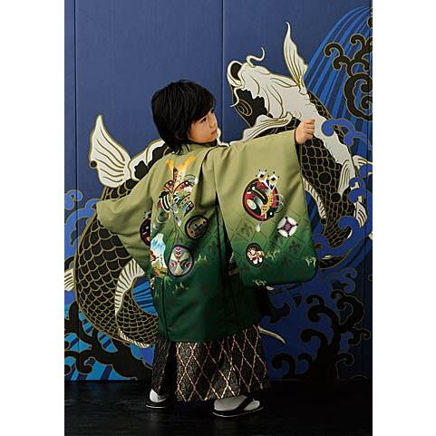 七五三 着物 3歳 レンタル 男の子 羽織袴 フルセット 着物セット