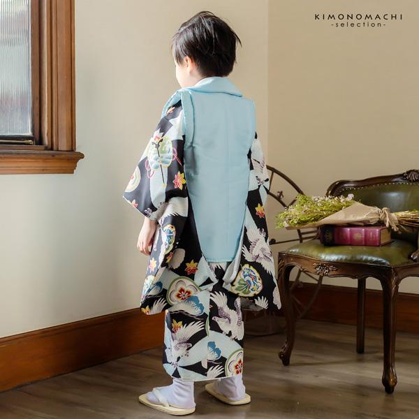 七五三 着物 3歳 男の子 ブランド被布セット 「小町kids 鷹と松に七宝