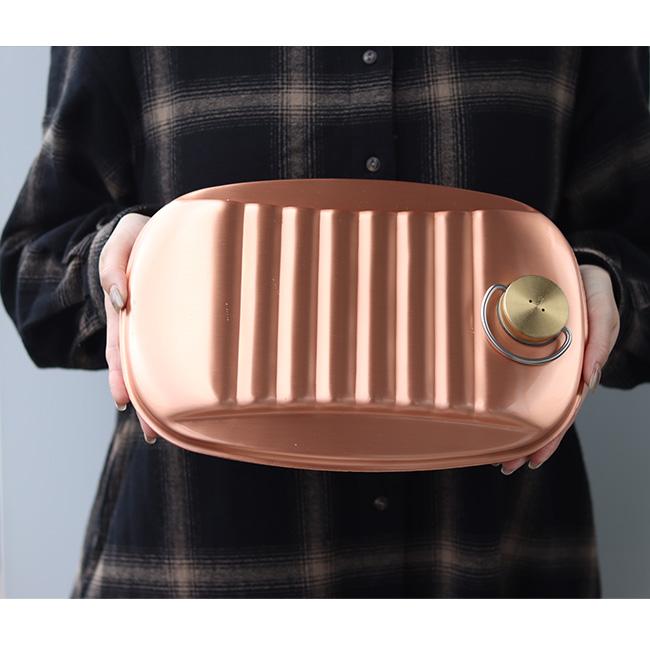 新光堂 純銅湯たんぽ 袋付 大 2.3L S-9395L(湯たんぽ 銅 純銅製