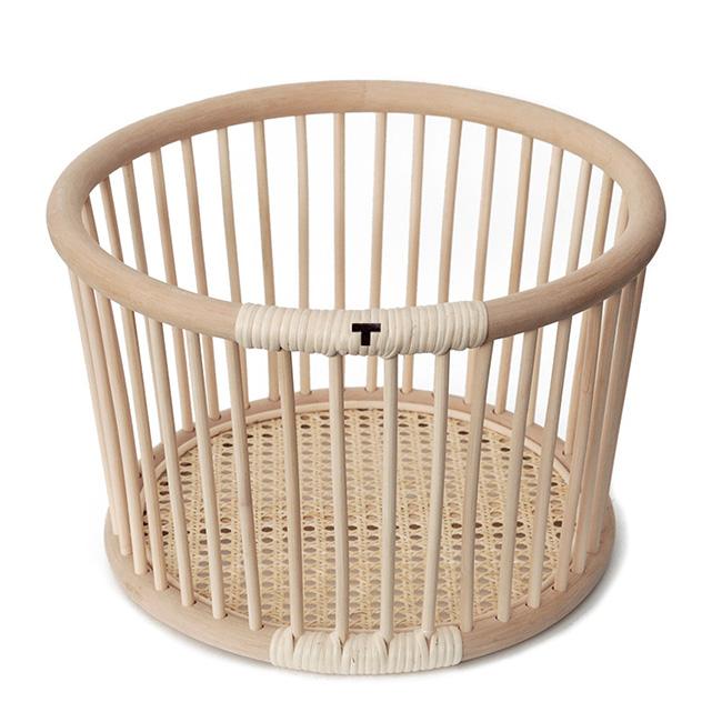 ツルヤ商店 籐バスケット maru S(籐 ラタン カゴ バスケット 収納かご