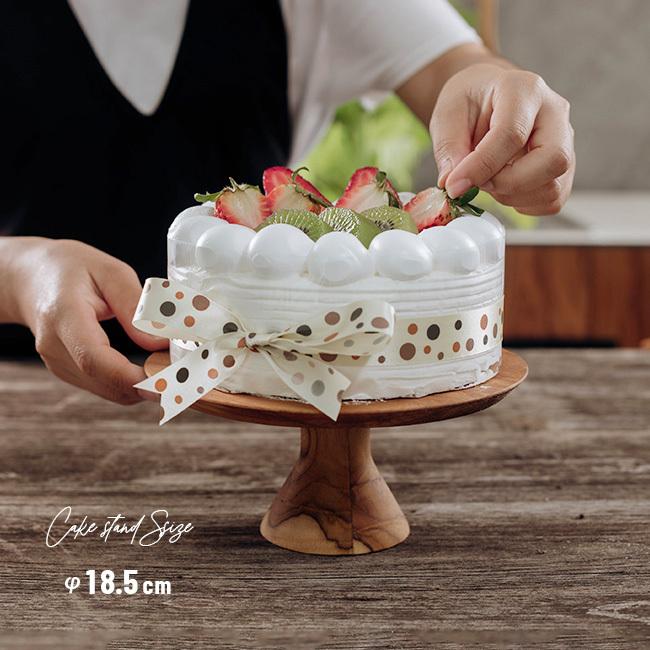 ウッドコンポート Φ185mm BY-185(木製 コンポート 18.5cm 皿 ケーキ台