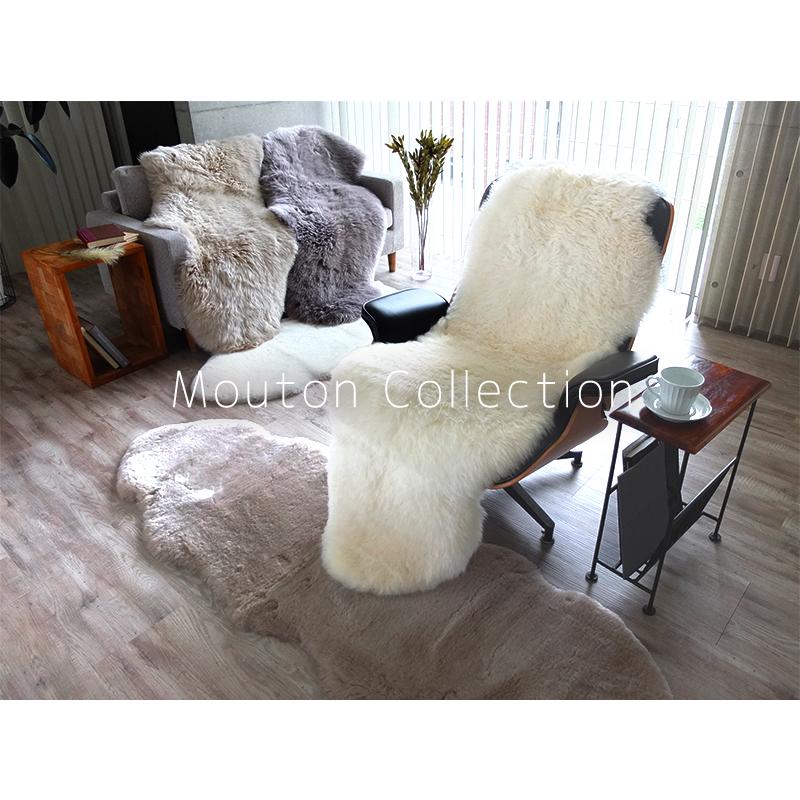ムートン ラグ 1.5匹物 60×120cm 高級 羊毛 ラグマット ニチロ 長毛