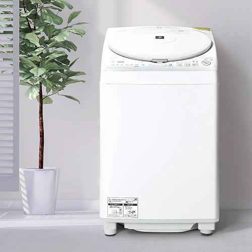 SHARP（シャープ） タテ型洗濯乾燥機 穴なし槽シリーズ ES-TX8K-W