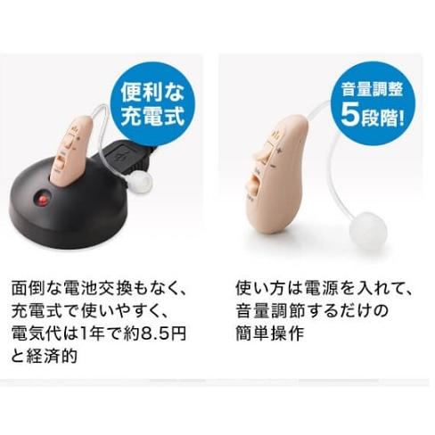 Shop Japan（ショップジャパン） 耳掛け型補聴器【左耳用】（USB