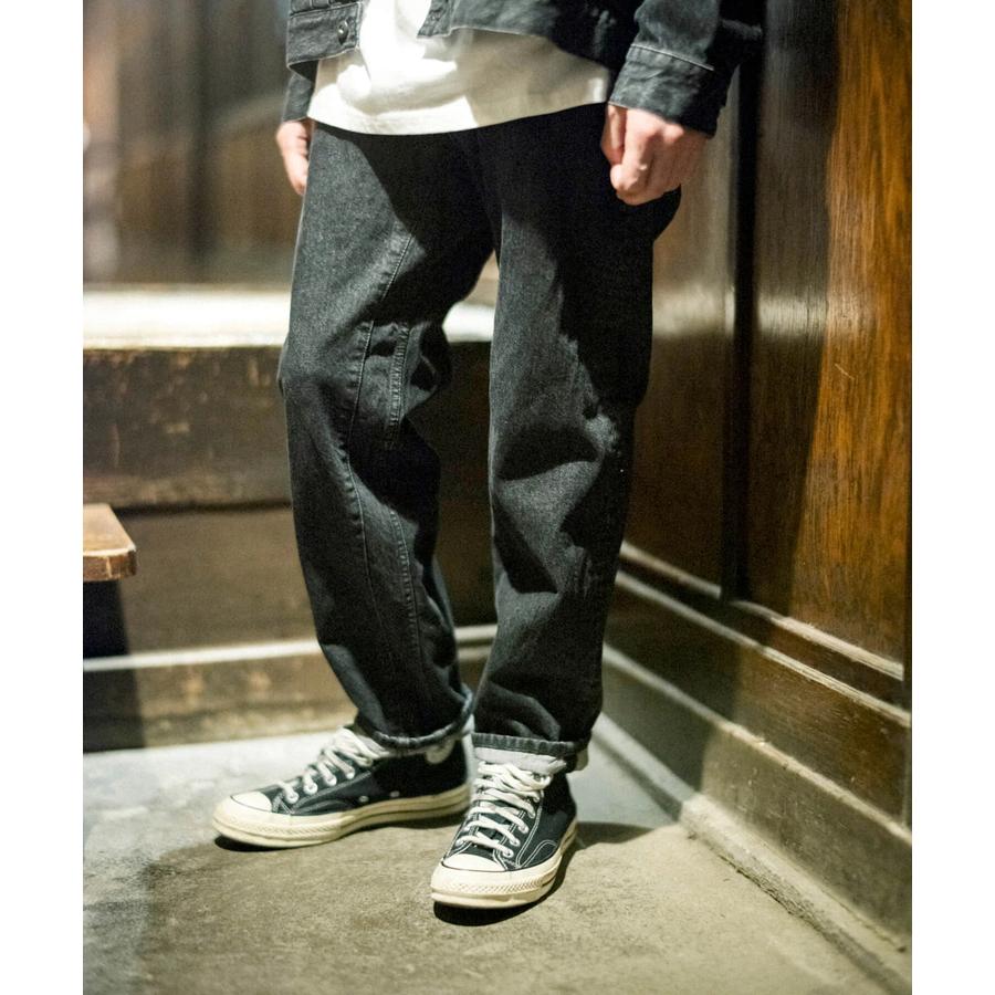 アオゾラブルーヘヴン ボトムス AOZORA強撚ブラックデニムロング