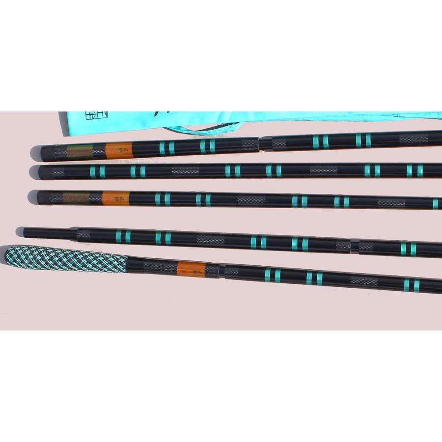 7尺から25尺！匠絆 マジックブルーモデル 竿掛け3本 タモの柄2