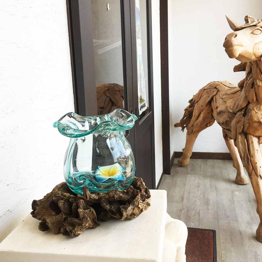 流木 ガラス オブジェ スタンド付 ガラスボトル A〜J flower vase 流木