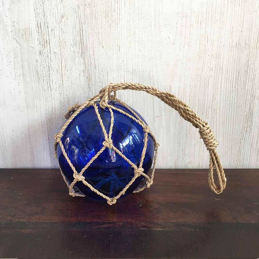 ガラスの浮き玉 直径10cm ガラス ブルー オブジェ 南国 マリン