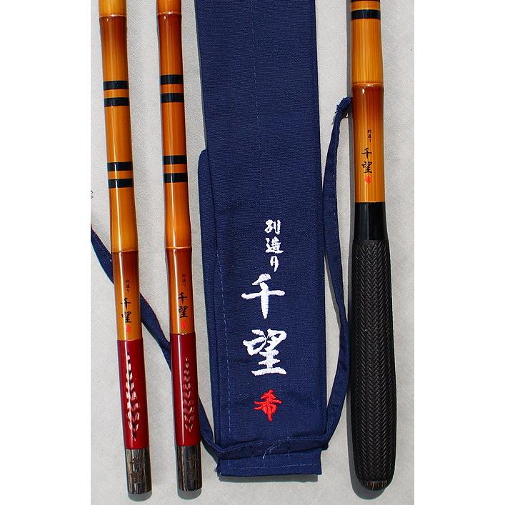 千望 希カーボン短竿用竿掛け2本物＋タモの柄1本もの セット 口巻