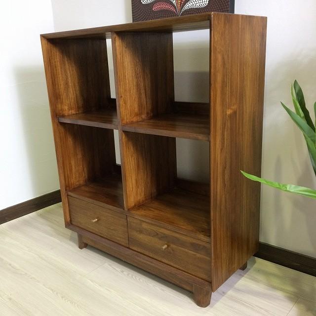 キャビネット チーク材 アジアン家具 バリ 棚 南国 リゾート家具 収納