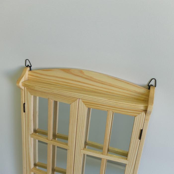 MADE IN AWA/壁掛けミラー/window mirror/扉付き/観音開き/化粧鏡