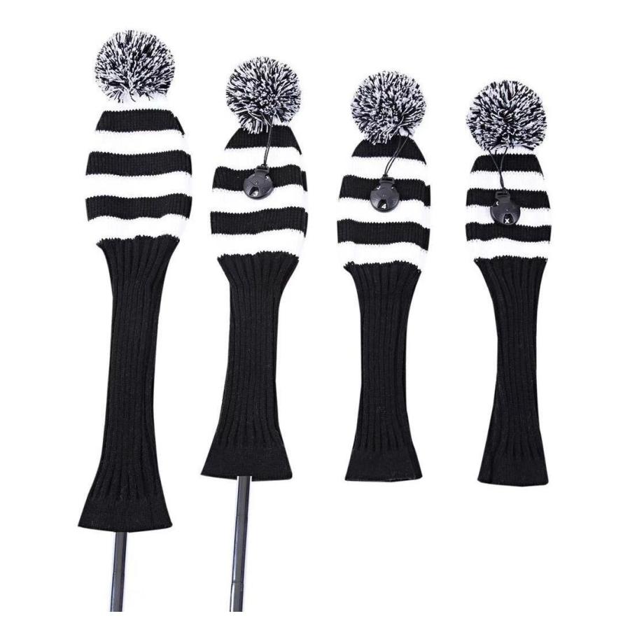 ゴルフ カバー ヘッドカバー 4点セット ドライバー ウッド FW 2点