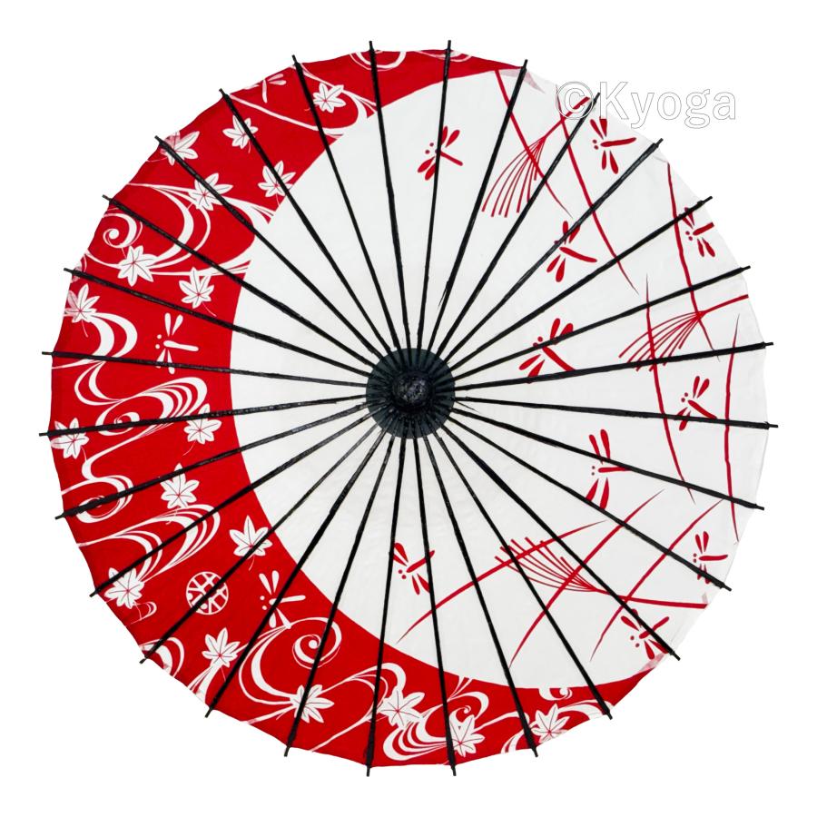 唐傘(直径約81cm) 夕焼け小焼け 朱色 直径81cm 祭り よさこい 撮影