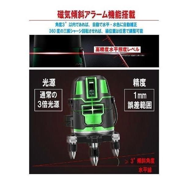 5ライン6点 グリーンレーザー墨出し器/墨出器/水準器/墨出し機/墨だし