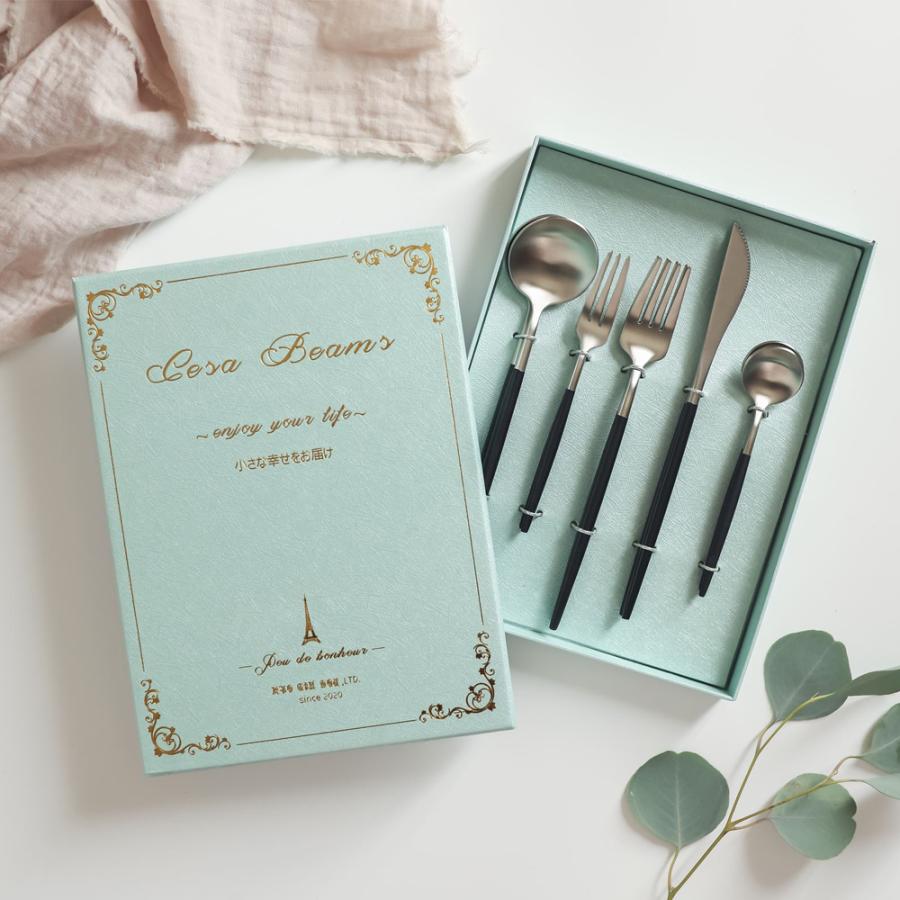 Cesa beams カトラリーセット 5本x2セット ギフトボックス付き 結婚