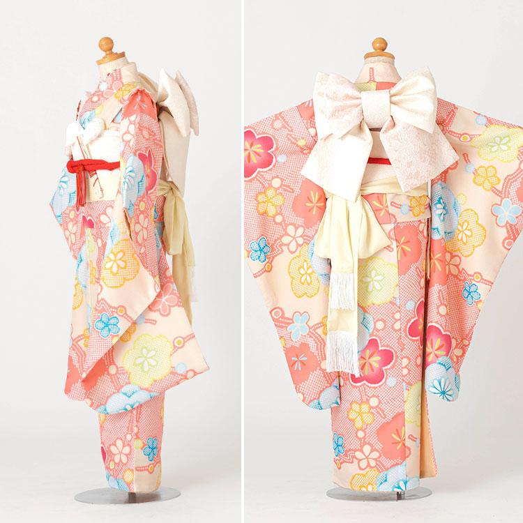 七五三 着物 7歳 四つ身セット(結び帯セット) 女の子 15点フルセット