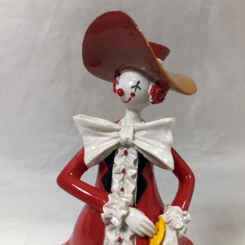 ピエロ 陶器 置物 ノベルティ 人形 オブジェ クラウン 道化師