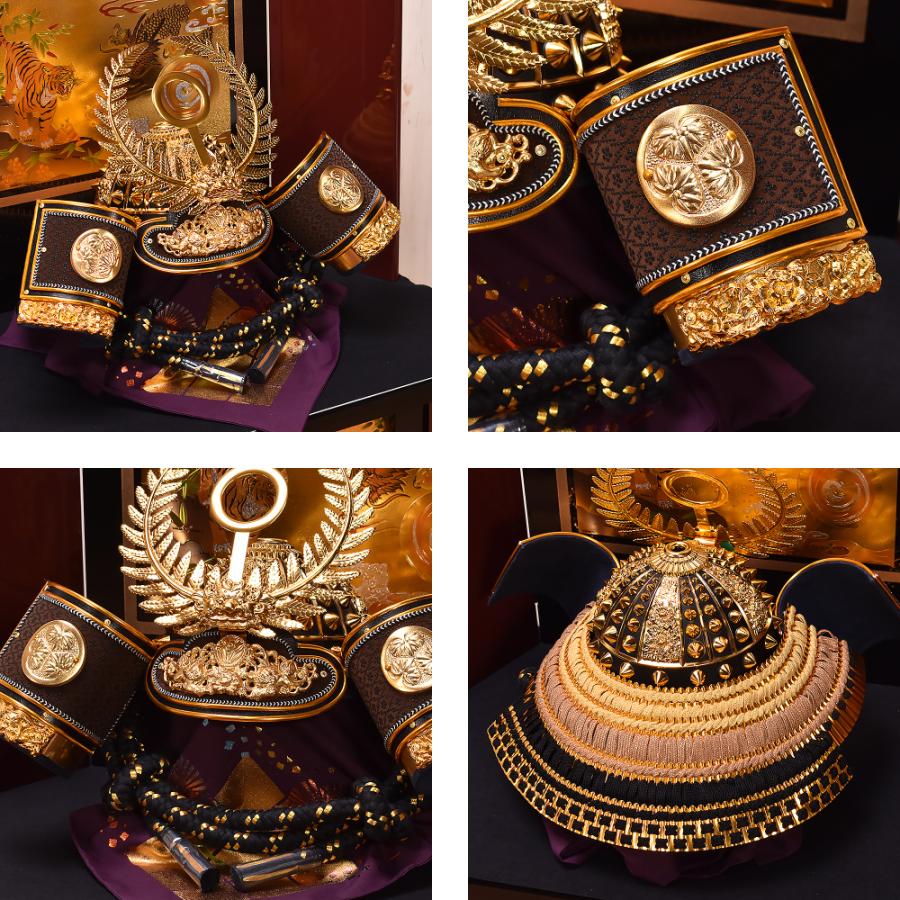 五月人形【選べる3種類】30号 着用兜（伊達/徳川/上杉）間口62cm 五月