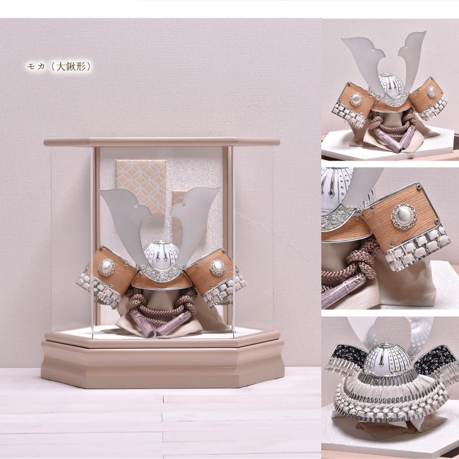 選べる6種類】五月人形 おしゃれ ケース飾り 六角アクリル兜 間口39cm