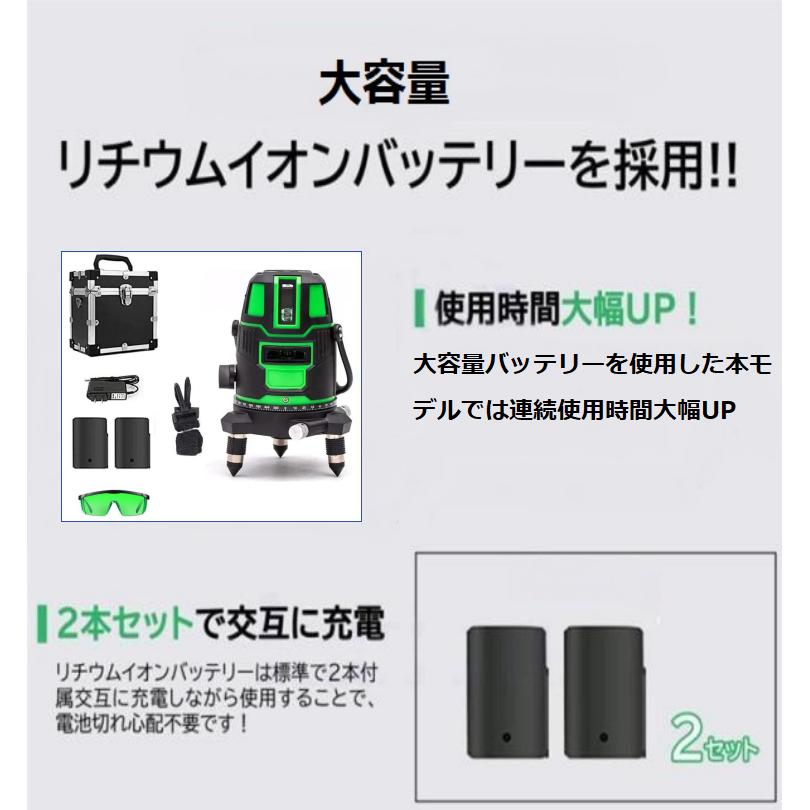 5ライン6点 グリーンレーザー墨出し器/墨出器/水準器/墨出し機/墨だし