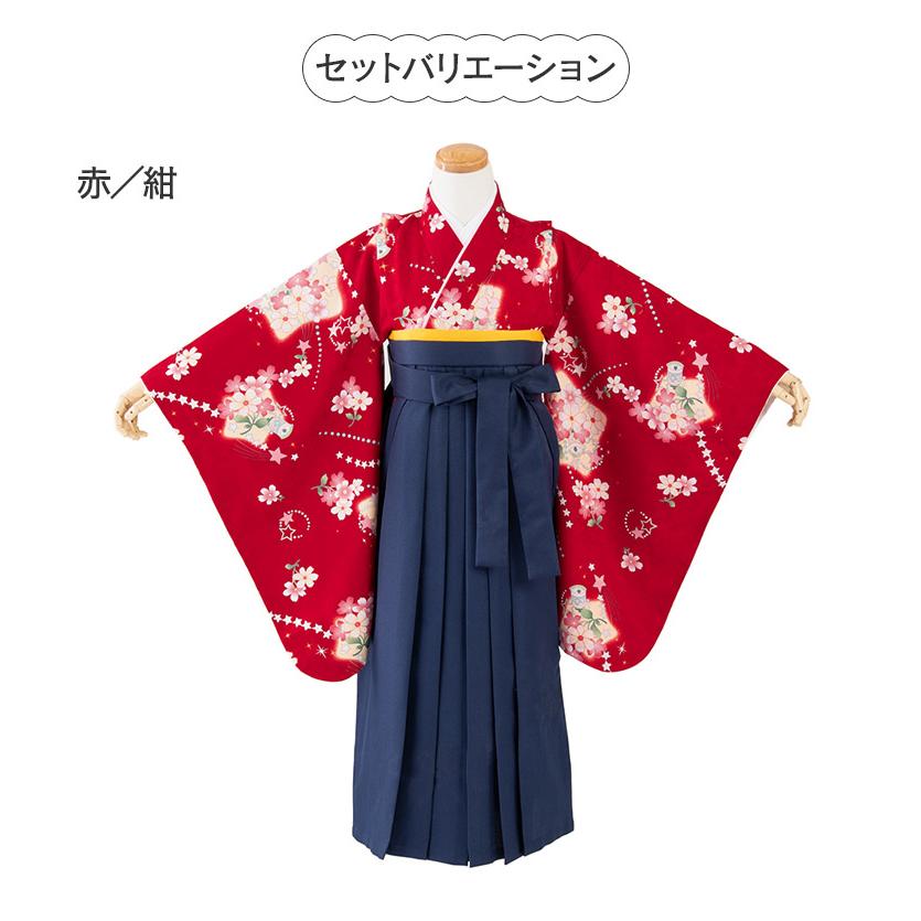 女の子 着物袴セット 卒園式袴 七五三 小紋 着物 5点セット ちょっと訳