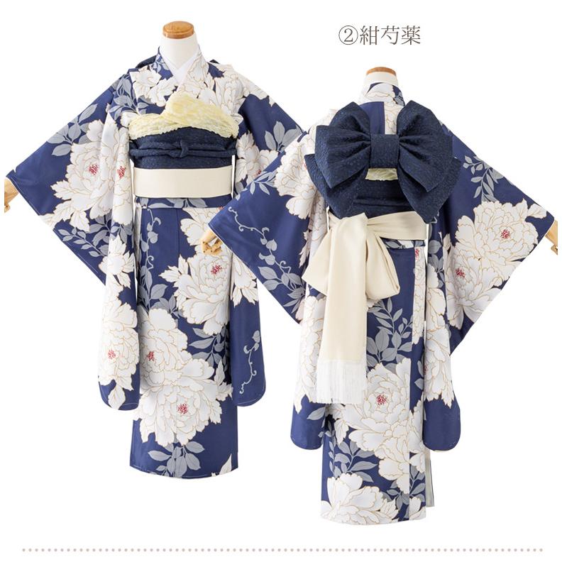 七五三 着物 四つ身 女の子 7才 7歳 フルセット くすみカラー レース帯