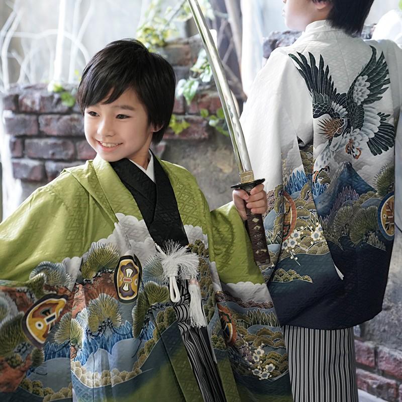 京都瑠璃雛菊 七五三 男の子 着物 セット 袴 羽織袴セット はかま フル
