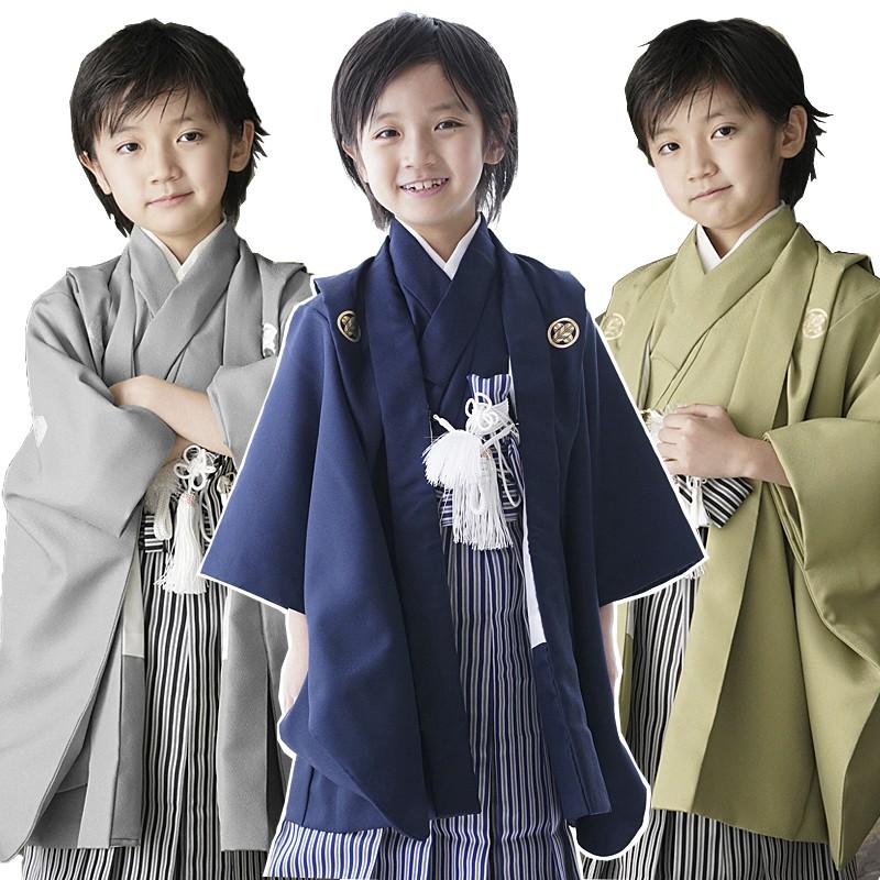 京都瑠璃雛菊 七五三 男の子 3歳 5歳 着物 フルセット 袴 無地