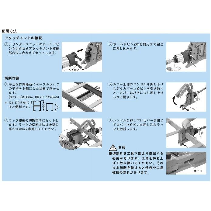 ネグロス電工 MAKE-RC ラックカッターアタッチメント(油圧シリンダー
