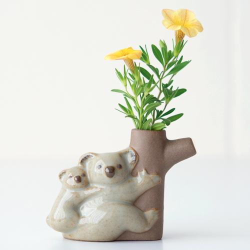 京千 コアラの花入れ sen 波佐見焼 陶器 花瓶 フラワーベース 一輪挿し