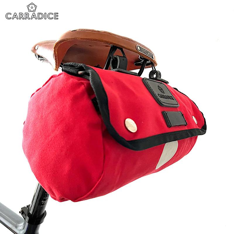 CARRADICE キャラダイス ジップ サドルロール レッド サドルバッグ