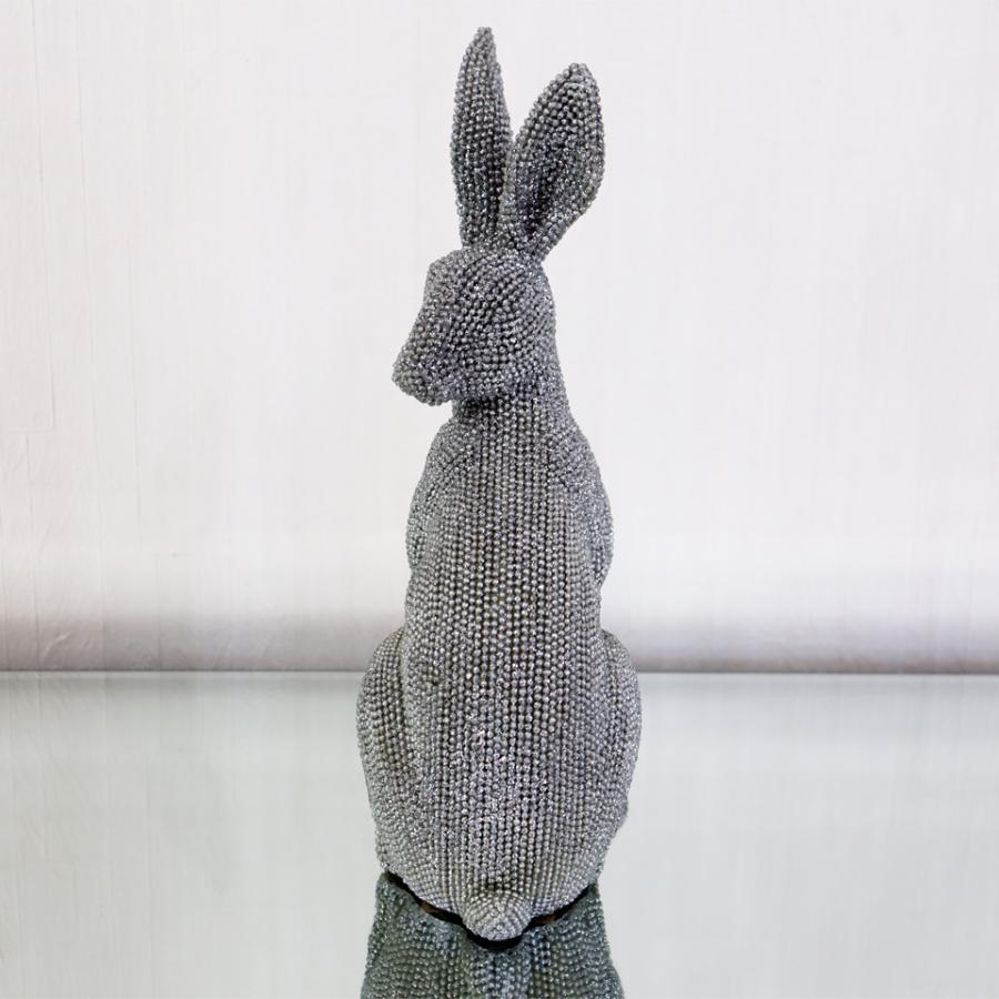 ウサギ オブジェ 置物 シルバー オーナメント インテリア 輸入雑貨
