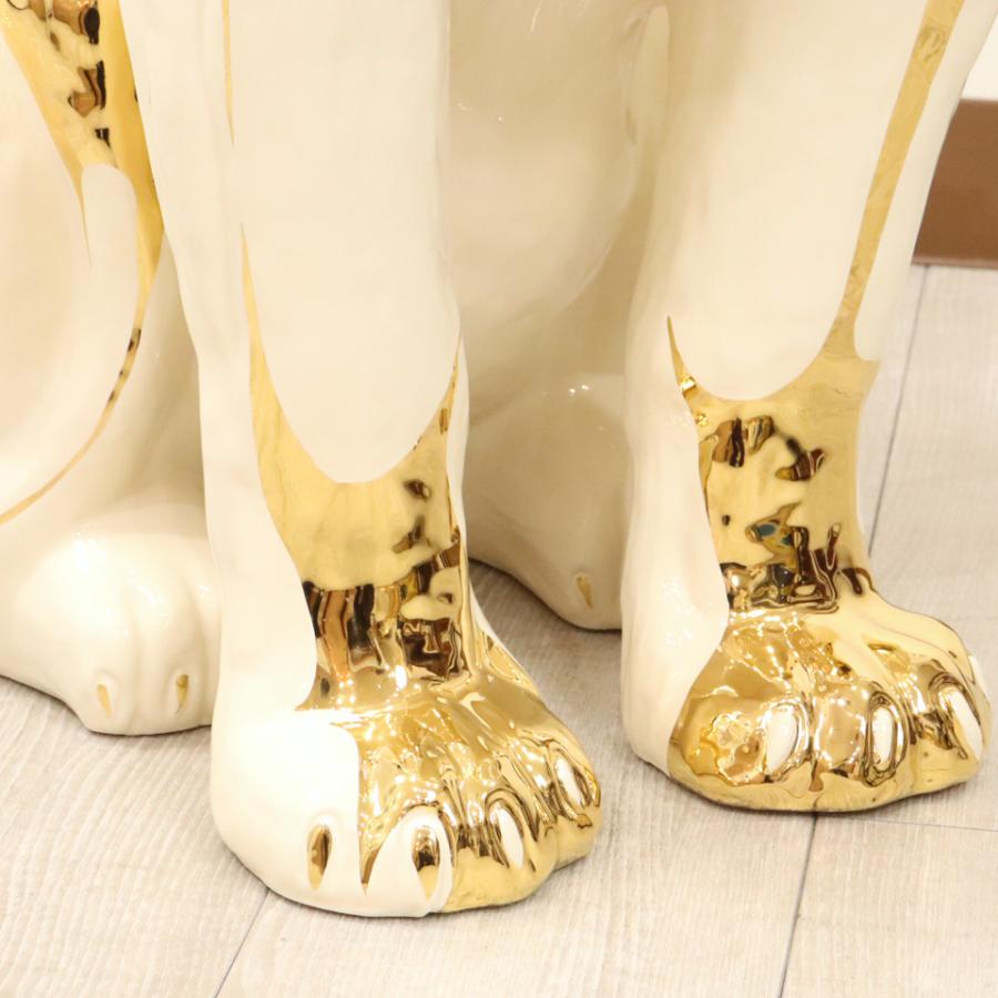 陶器 動物 ライオン 置物 イタリア製 獅子 完成品 ヨーロピアン