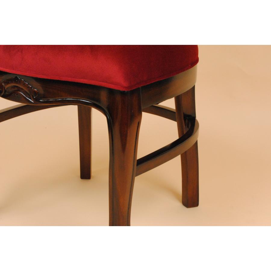 ダイニングチェア レッドモケット マホガニー 猫脚 完成品 茶