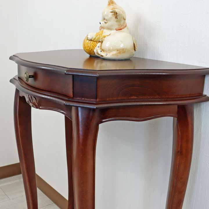 コンソールテーブル 猫脚 木製 イタリア おしゃれ かわいい 送料無料