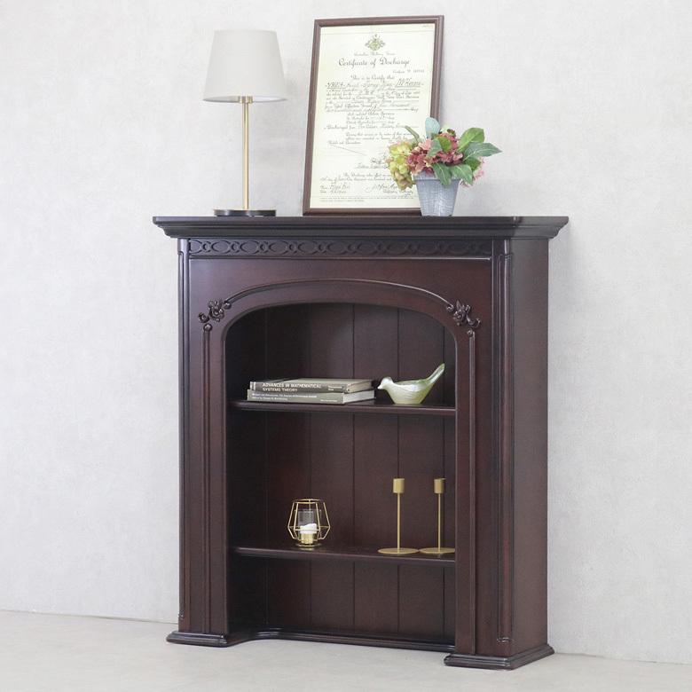 東海家具工業 マントルピース 暖炉 アンティークブラウン 90cm幅 東海