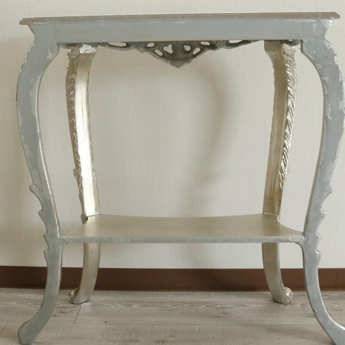 イタリア コンソール テーブル シルバー 85cm 花台 フラワースタンド