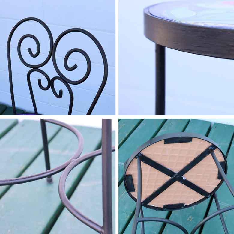 イタリア テーブルセット レモン・グリーン ガーデンテーブル チェア 3