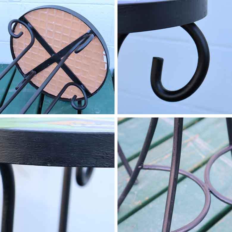 特別価格＞イタリア テーブルセット 海の魚 ガーデンテーブル チェア 3