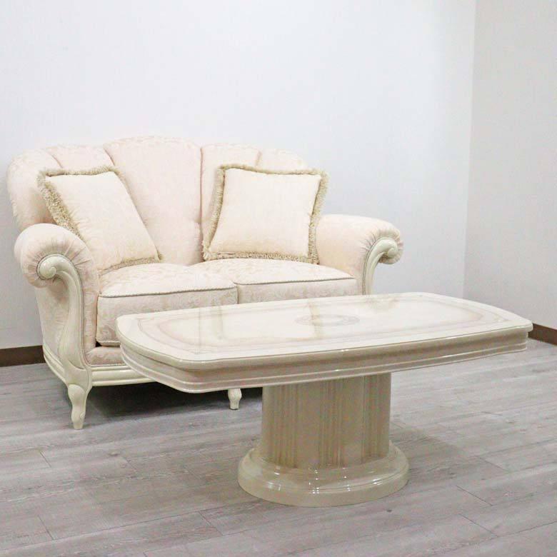 サルタレッリ アマルフィ センターテーブル 115cm アイボリー イタリア