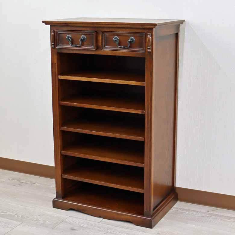 シューズボックス スリッパラック 下駄箱 木製 オーク 完成品 レトロ