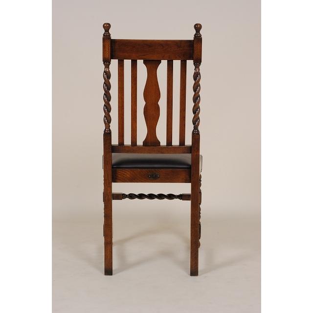 ダイニングチェア 合皮・ダークブラウン 木製 椅子 オーク 合皮 茶