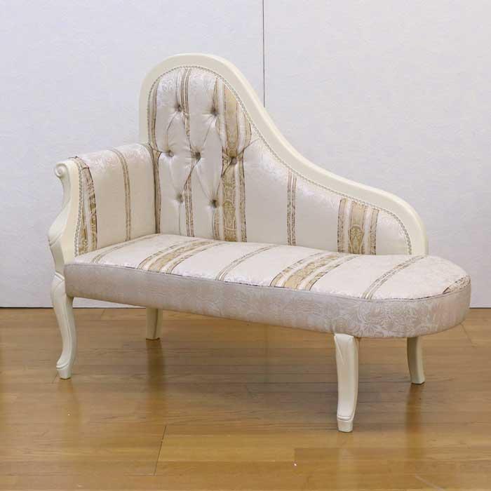 カウチソファ ホワイト フィオーレ 猫脚 白家具 ロココ調 姫系 サロン