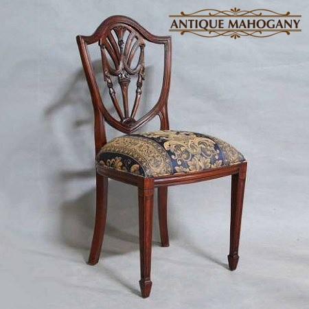 ダイニングチェア 木製 ブルー 椅子 マホガニー : インテリア北欧Yahoo