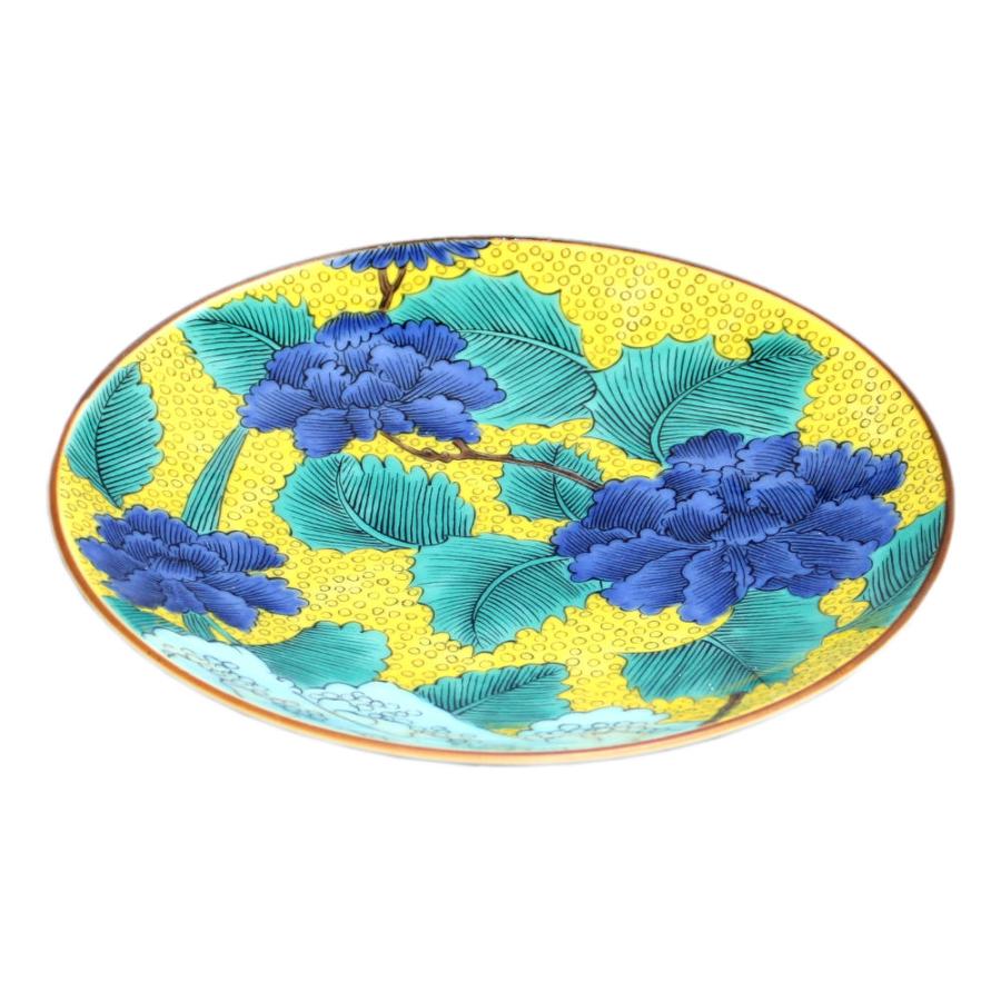 九谷焼 青郊窯5号皿 古九谷青手土坡に牡丹図MC-503 : 北山堂 - 通販