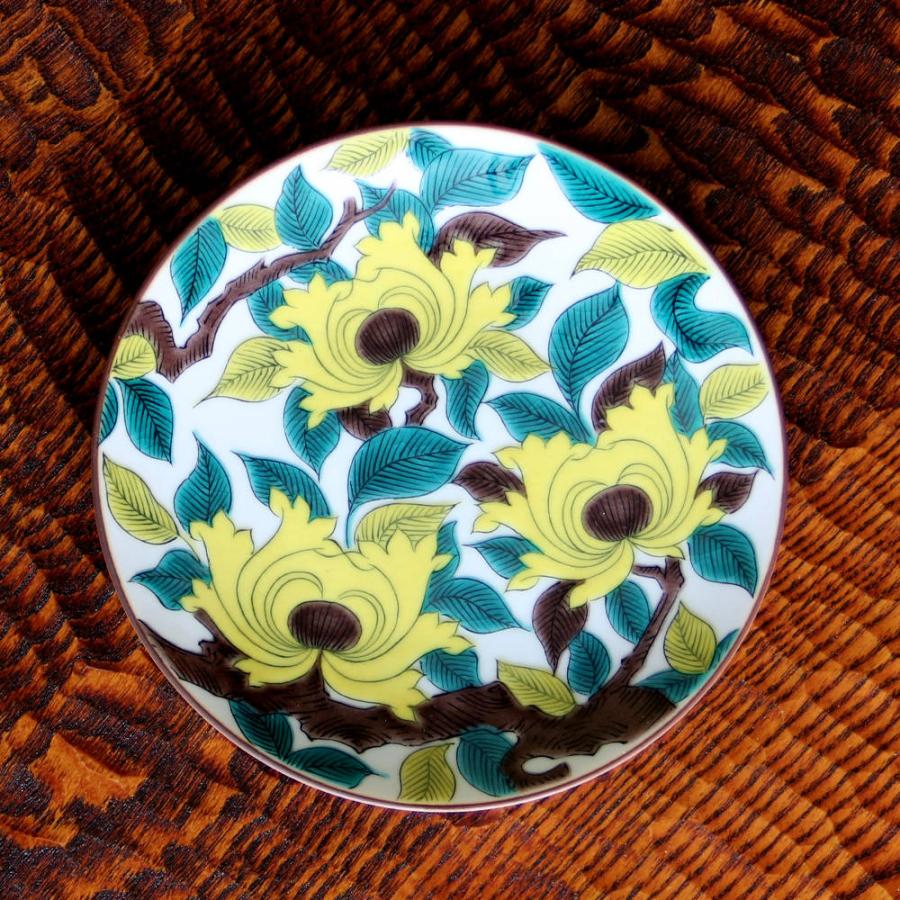 九谷焼 青郊窯5号皿 古九谷色絵牡丹文MC-508 : 北山堂 - 通販 - Yahoo