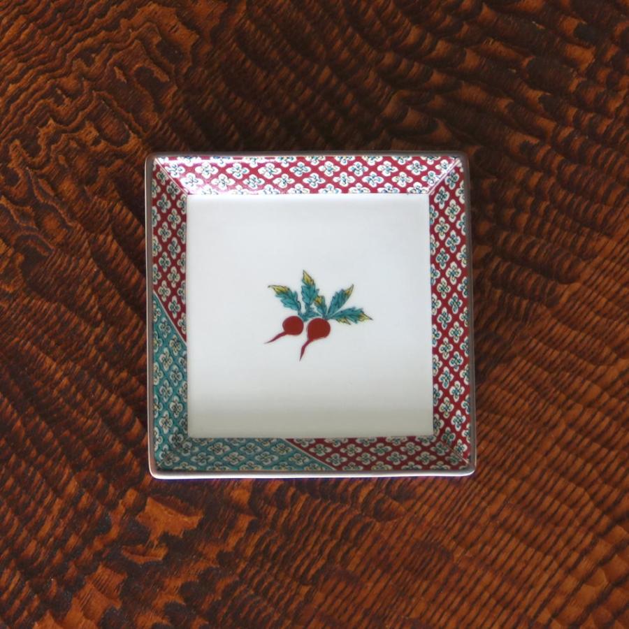 九谷焼 青郊窯4号角皿揃（5枚セット）赤かぶSK-012 : 北山堂 - 通販