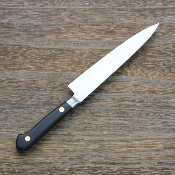 ミソノ ペティナイフ 両刃 150mm EUカーボン鋼 共口金付き 本刃付け 黒