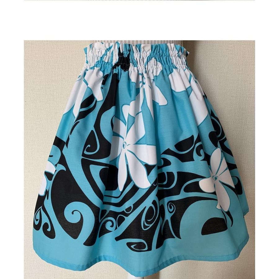 フラダンス ケイキパウスカート アクアブルー ティアレ お子様用